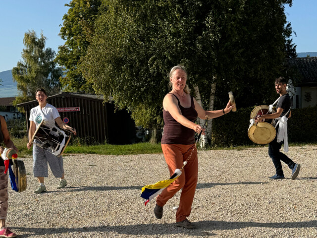 Rehearsing Pilbong Nongak in Estavayer